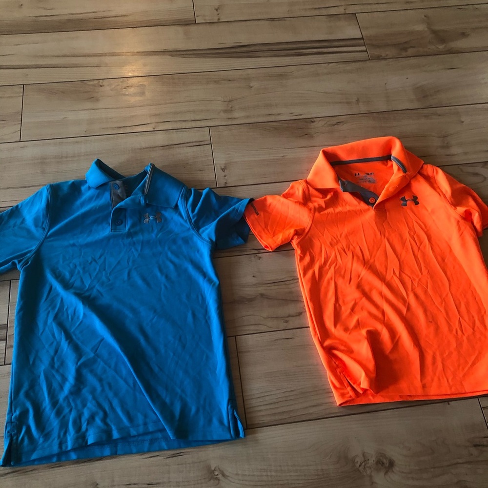 2 under armor quarter button up shirts